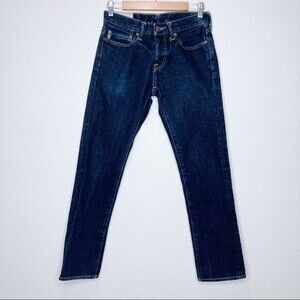 Abercrombie & Fitch Slim Straight Jeans 28 x 30 A&F Denim Dark Wash Button Fly